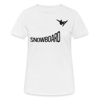 Snowboarding Snowboard Snowboard - Women's Breathable T-Shirt - white - Front - AI Model Female 172 dark (172cm)