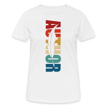 Writing Retro Novel Writer & - Frauen T-Shirt atmungsaktiv - Weiß - Vorne - AI Model Female 172 dark (172cm)