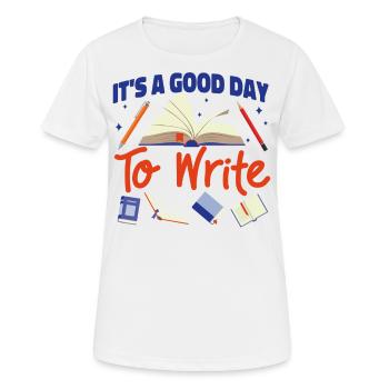 Writing Book Novel Writer & - Frauen T-Shirt atmungsaktiv - Weiß - Vorne - AI Model Female 172 dark (172cm)
