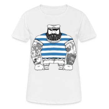 Tattooed Sailor Sailor Vintage Sailor - Women's Breathable T-Shirt - white - Front - AI Model Female 172 dark (172cm)