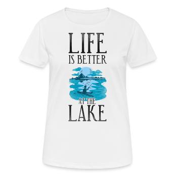 Canoe Canoeing Vintage Life Is - Frauen T-Shirt atmungsaktiv - Weiß - Vorne - AI Model Female 172 dark (172cm)