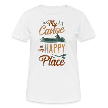 Canoë Canoë Vintage Mon Canoë Est - T-shirt respirant Femme - blanc - Devant - AI Model Female 172 dark (172cm)