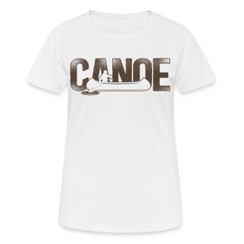 Canoë Canoë Vintage Canoë - T-shirt respirant Femme - blanc - Devant - AI Model Female 172 dark (172cm)