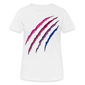 Bisexuel Bi Pride Flag Scratch - T-shirt respirant Femme - blanc - Devant - AI Model Female 172 dark (172cm)