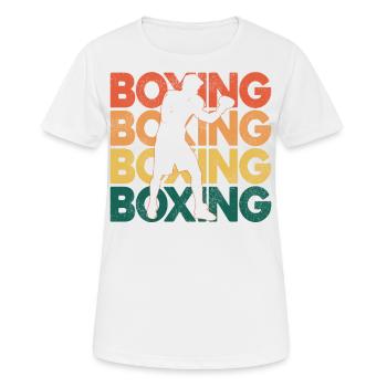Boxe Rétro Vintage Boxe - T-shirt respirant Femme - blanc - Devant - AI Model Female 172 dark (172cm)