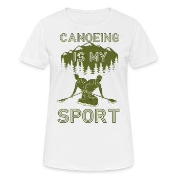 Canoë Canoë Canoë Est Mon - T-shirt respirant Femme - blanc - Devant - AI Model Female 172 dark (172cm)