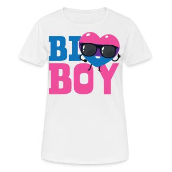 Bisexuel Bi Pride Flag Heart Bi - T-shirt respirant Femme - blanc - Devant - AI Model Female 172 dark (172cm)
