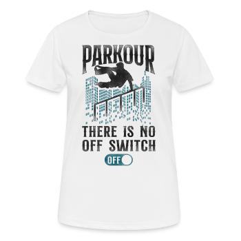 Parkour Free Running Traceur - T-shirt respirant Femme - blanc - Devant - AI Model Female 172 dark (172cm)