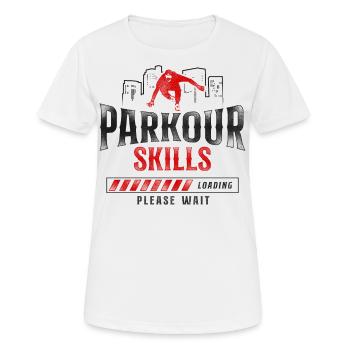 Parkour Free Running Traceur - T-shirt respirant Femme - blanc - Devant - AI Model Female 172 dark (172cm)