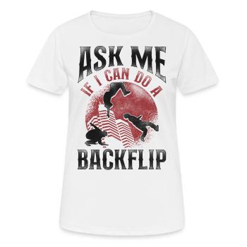 Parkour Free Running Traceur - T-shirt respirant Femme - blanc - Devant - AI Model Female 172 dark (172cm)