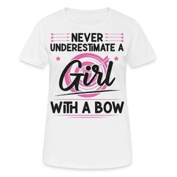 Tir à l’arc Archer Archer Fille Jamais - T-shirt respirant Femme - blanc - Devant - AI Model Female 172 dark (172cm)