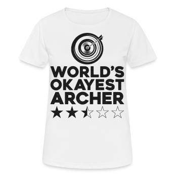 Archery Bow Archer Target World's - T-shirt respirant Femme - blanc - Devant - AI Model Female 172 dark (172cm)