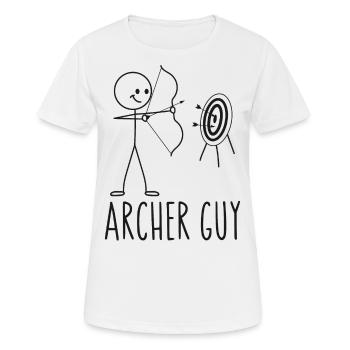 Archery Bow Archer Vintage Archer - Frauen T-Shirt atmungsaktiv - Weiß - Vorne - AI Model Female 172 dark (172cm)
