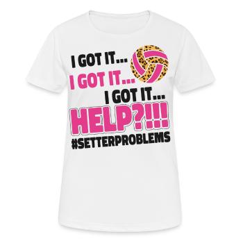 Volleyball Player Team Setter - Women's Breathable T-Shirt - white - Front - AI Model Female 172 dark (172cm)