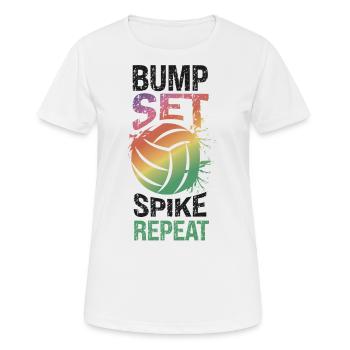 Volleyball Player Team Bump Set - Frauen T-Shirt atmungsaktiv - Weiß - Vorne - AI Model Female 172 dark (172cm)