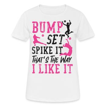 Volleyball Player Team Bump Set - Frauen T-Shirt atmungsaktiv - Weiß - Vorne - AI Model Female 172 dark (172cm)