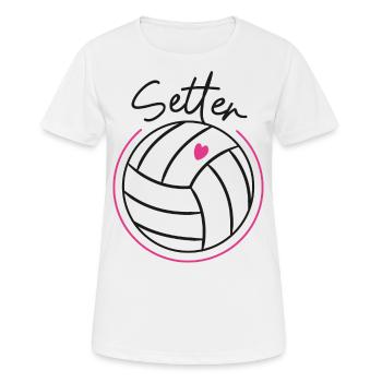 Volleyball Player Team Setter - Women's Breathable T-Shirt - white - Front - AI Model Female 172 dark (172cm)