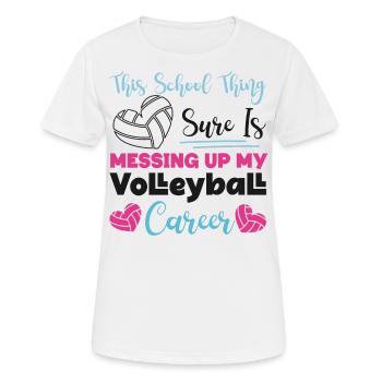 Équipe de volley-ball cette école - T-shirt respirant Femme - blanc - Devant - AI Model Female 172 dark (172cm)