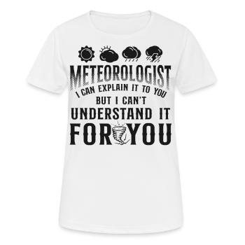 Météorologue Prévisions météorologiques - T-shirt respirant Femme - blanc - Devant - AI Model Female 172 dark (172cm)