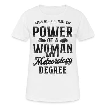 Météorologue Prévisions météorologiques - T-shirt respirant Femme - blanc - Devant - AI Model Female 172 dark (172cm)