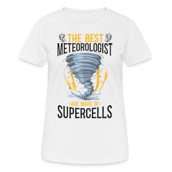 Météorologue Prévisions météorologiques - T-shirt respirant Femme - blanc - Devant - AI Model Female 172 dark (172cm)