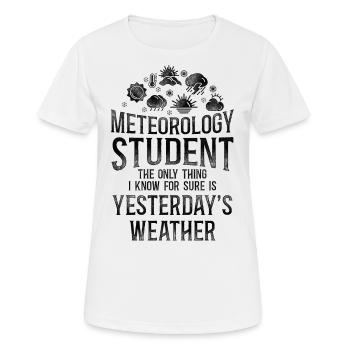 Météorologue Prévisions météorologiques - T-shirt respirant Femme - blanc - Devant - AI Model Female 172 dark (172cm)