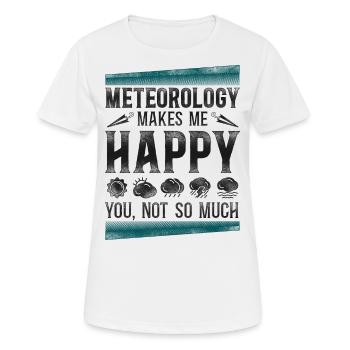 Météorologue Prévisions météorologiques - T-shirt respirant Femme - blanc - Devant - AI Model Female 172 dark (172cm)