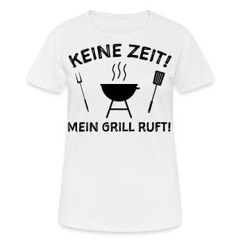 Grill Grillen Sprüche Humor Grillsaison - Frauen T-Shirt atmungsaktiv - Weiß - Vorne - AI Model Female 172 dark (172cm)