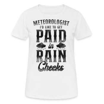 Météorologue Prévisions météorologiques - T-shirt respirant Femme - blanc - Devant - AI Model Female 172 dark (172cm)