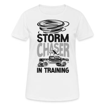 Storm Chaser Hurricane Meteorology - Frauen T-Shirt atmungsaktiv - Weiß - Vorne - AI Model Female 172 dark (172cm)