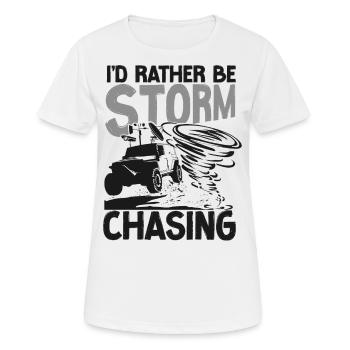 Storm Chaser Hurricane Meteorology - Frauen T-Shirt atmungsaktiv - Weiß - Vorne - AI Model Female 172 dark (172cm)