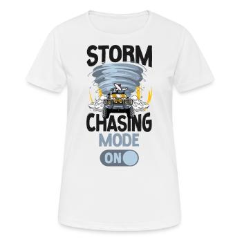 Storm Chaser Hurricane Meteorology - Frauen T-Shirt atmungsaktiv - Weiß - Vorne - AI Model Female 172 dark (172cm)