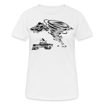 Storm Chaser Hurricane Meteorology - Frauen T-Shirt atmungsaktiv - Weiß - Vorne - AI Model Female 172 dark (172cm)