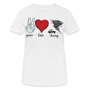 Storm Chaser Hurricane Meteorology - Frauen T-Shirt atmungsaktiv - Weiß - Vorne - AI Model Female 172 dark (172cm)