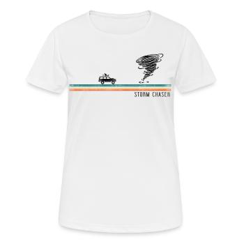 Storm Chaser Hurricane Meteorology - Frauen T-Shirt atmungsaktiv - Weiß - Vorne - AI Model Female 172 dark (172cm)