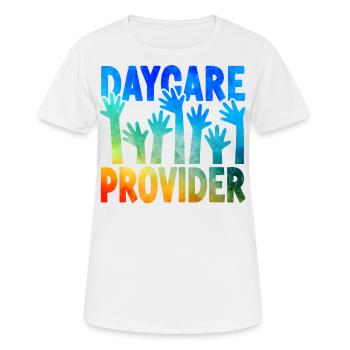 Childcare Daycare Provider Teacher - Women's Breathable T-Shirt - white - Front - AI Model Female 172 dark (172cm)