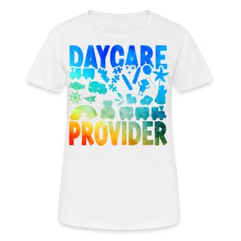 Childcare Daycare Provider Teacher - Women's Breathable T-Shirt - white - Front - AI Model Female 172 dark (172cm)