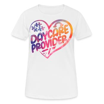Childcare Daycare Provider Teacher - Women's Breathable T-Shirt - white - Front - AI Model Female 172 dark (172cm)