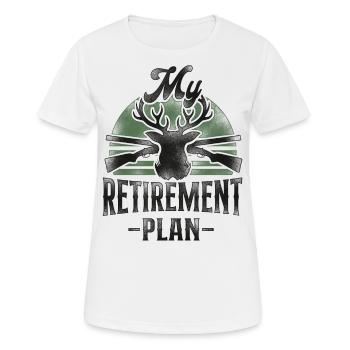 Chasseur de cerfs à la retraite - T-shirt respirant Femme - blanc - Devant - AI Model Female 172 dark (172cm)