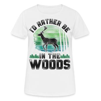 Buck Deer Hunting Hunter Vintage - T-shirt respirant Femme - blanc - Devant - AI Model Female 172 dark (172cm)