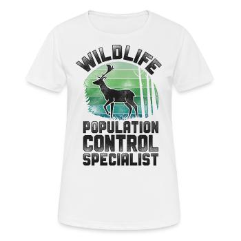 Buck Deer Hunting Hunter Vintage - T-shirt respirant Femme - blanc - Devant - AI Model Female 172 dark (172cm)