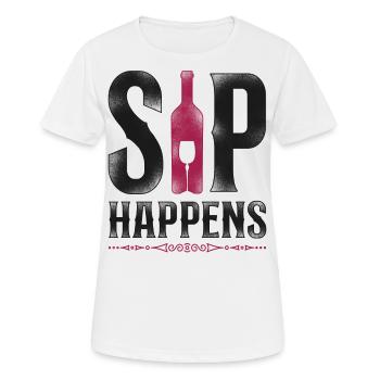 Dégustation de vin de sommelier - T-shirt respirant Femme - blanc - Devant - AI Model Female 172 dark (172cm)