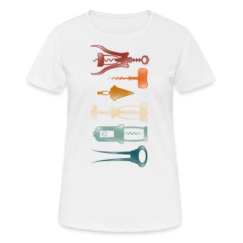 Dégustation de vin de sommelier - T-shirt respirant Femme - blanc - Devant - AI Model Female 172 dark (172cm)