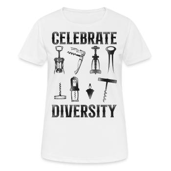 Dégustation de vin de sommelier - T-shirt respirant Femme - blanc - Devant - AI Model Female 172 dark (172cm)