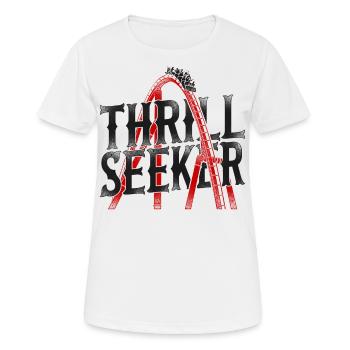 Roller Coaster Vintage Thrill - Frauen T-Shirt atmungsaktiv - Weiß - Vorne - AI Model Female 172 dark (172cm)
