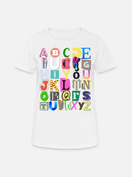 Alphabet and hidden message - Women's Breathable T-Shirt - white