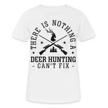 Chasseur de cerfs de cerfs de Chevreuil il y a - T-shirt respirant Femme - blanc - Devant - AI Model Female 172 dark (172cm)