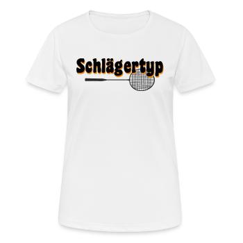 crossminton schlägertyp - Frauen T-Shirt atmungsaktiv - Weiß - Vorne - AI Model Female 172 dark (172cm)