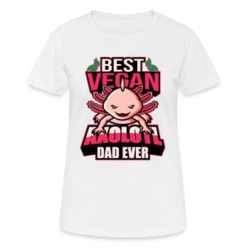 Axolotl Vegan | Pet Tail Lurch Idée cadeau - T-shirt respirant Femme - blanc - Devant - AI Model Female 172 dark (172cm)