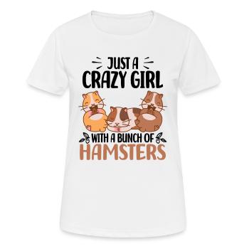 Hamster - Frauen T-Shirt atmungsaktiv - Weiß - Vorne - AI Model Female 172 dark (172cm)